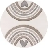 Tapis.fr Kindertapijt Kosmos beige 120 cm rond