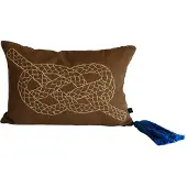 Fine Little Day Knop sierkussen Bruin-goud-blauw, 27x40 cm