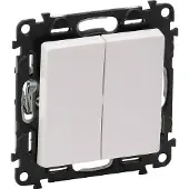 Legrand Valena Life Doppelschalter Schalter 6A weiß (752118)