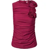 Y.A.S Y.A.S. Dames Tops & T-shirts Yasdona Sl Top - Bordeaux - Maat L