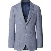 Hackett London Heren Brits blauw jasje (40/32), Katoen, Klassiek HM4400169