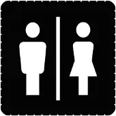 ABB Busch-Jaeger 2145/41-19 Ice Light Pictogram Toilet - 2CKA001714A0315