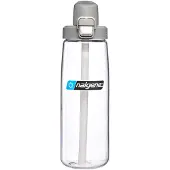 Nalgene Waterfles Straw Bottle Clear / Gray Cap 650 ml