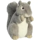 Aurora Pluche knuffel dier - eekhoorn - lichtbruin - 20 cm - bosdieren knuffel thema