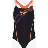 Speedo Medley Logo Swimsuit Zwart 9-10 Years Meisje