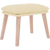 vidaXL Voetenbank 45x29,5x35 cm stof crèmekleurig