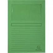 Exacompta 4x FOREVER Pak van 100 venstermappen 120g/m2 - 22x31cm voor A4 - Fel groen - 50103E