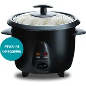 Champion Rijstkoker Mini, keramisch, 0,6 liter, 300W, model RK400, zwart