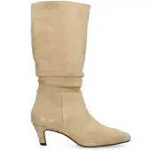 Manfield Beige suède laarzen | Maat 36