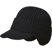 INF Warme muts met oorflappen Black S