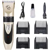 INF Silent Bonttrimmer voor Hond/hondentrimmer met accessoires Goud/Zwart