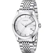 Gucci YA126401 G-Timeless Zilveren Wijzerplaat Herenhorloge