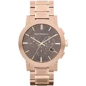 Burberry BU9353 Taupe Chronograaf Wijzerplaat Rose Verguld Staal Herenhorloge