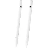 INF 2 in 1 Styluspen met schrijffunctie Wit 2-Pack