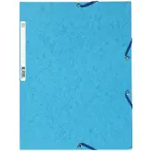Exacompta 25x Elastomap 3 kleppen in glanskarton 400g/m2 - A4 - Turkoois - 55519E
