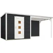 Weka Tuinhuis Met Overkapping 413 Type B Gr1 Antraciet 250x546cm