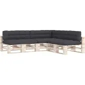 vidaXL Bankkussens pallet 7 st antraciet