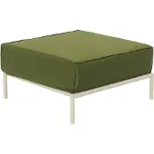 Oviala - Poef voor modulair tuinmeubel in kaki groene stof - Patio