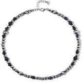 Cavill - Zilveren halsketting 925 Sterling Zilver - Braziliaanse Sodaliet 31,14 ct - Verstelbaar - Elegante blauwe edelstenen damesketting