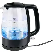 Alpina Waterkoker Glas 1,7 Liter - 2200W - Automatische Uitschakeling - Retro - Droogkookbeveiliging - Zwart