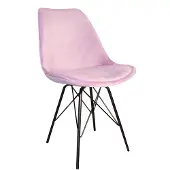 Lizzely Garden & Living SET DEAL: 4 stuks Eetkamerstoel Viga paars velvet eetstoel zetel