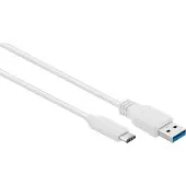 Gembird USB 3.0 Kabel - USB A - USB C (Data&Charge) - 0.5m - Wit