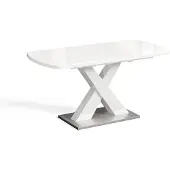 Vicco Eettafel Chinto, Wit, 120-160 x 80 cm Uitschuifbaar