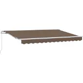 vidaXL Uitschuifbare luifel Taupe 400 × 350 cm Polyester en Aluminium