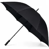 Falcone Golf stormparaplu windproof - zwart - lang - 130 cm - Paraplu's
