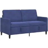 vidaXL Sofa met Opbergruimte Politieblauw 152 x 78 x 87 cm Polyester