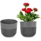 Kadax Alia 15 Bloempot Donkergrijs