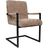 Lizzely Garden & Living SET DEAL: 4 stuks Eetkamerstoel Milan taupe chenille eetstoel zetel