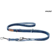 Amiplay Prestige Verstelbare Hondenlijn - Denim - Navy - L - Breedte: 2 cm - Lengte: 100 - 200 cm
