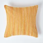 Homescapes Terracotta Gestreepte Chenille Kussenhoes 45 x 45 cm