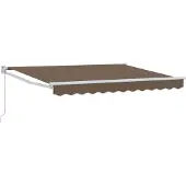 vidaXL Uitschuifbare luifel Taupe 3,5 x 2 m