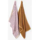 Sissy-Boy Donkergele handdoek en theedoek Terry