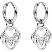 Purelei Oorbellen 'Heart' zilver
