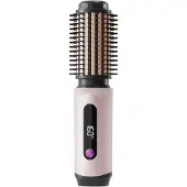 INF 2-in-1 Draadloze Oplaadbare Warme Haarborstel voor Stijlen en Krullen Pink