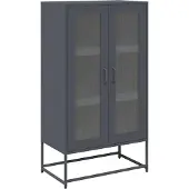 vidaXL Hoge kast 68x39x123 cm staal antracietkleurig