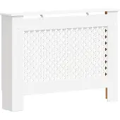 vidaXL Radiatoromsluiting, wit, 112x19x81,5 cm, MDF