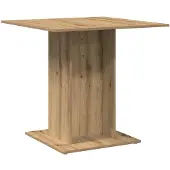 vidaXL Eettafel 80x80x75 cm bewerkt hout artisanaal eikenkleurig