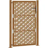vidaXL Poort met kruisontwerp 100x150 cm weervast staal