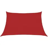 vidaXL Zonnezeil 160 g/m² 3/4x2 m HDPE rood