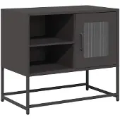 vidaXL Tv-meubel 68x39x60,5 cm staal zwart