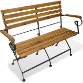 vidaXL Tuinbank inklapbaar 112 cm massief acaciahout
