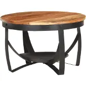 vidaXL Salontafel Ø 68x43 cm massief acaciahout