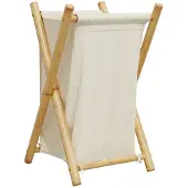 vidaXL Bamboe Wasmand - Crème Wit, 41,5 x 36 x 63,5 cm