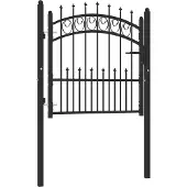 vidaXL Hekpoort EMMEN met stalen pinnen 104x87 cm zwart