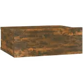 vidaXL Nachtkastje zwevend 40x30x15 cm bewerkt hout gerookt eikenkleur