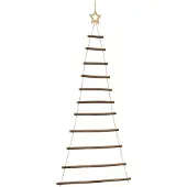 vidaXL Hangende kerstboom met topster 74x150 cm natuurlijke tak